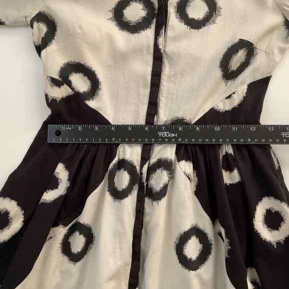 Lil By Anthropologie A-Line Shirt Dress Sz 2 Abstract Bold Retro Rockabilly Mod - Picture 10 of 13